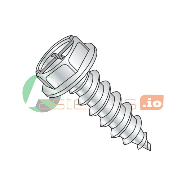 Newport Fasteners Sheet Metal Screw, 1/4"-14 x 3 in, Zinc Plated Steel Flange Hex Head 600 PK 156506-600 - main
